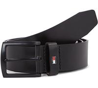 Tommy Hilfiger Hombre Cinturón Denton Matte 3.5 Cinturón de Cuero, Negro (Black), 95