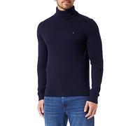 Tommy Hilfiger Hombre Jersey Cashmere Roll Neck Cuello Vuelto, Azul (Desert Sky), S