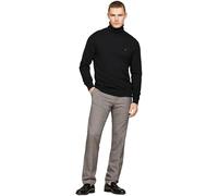 Tommy Hilfiger Hombre Jersey Cashmere Roll Neck Cuello Vuelto, Negro (Black), L