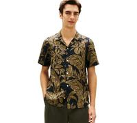 Tommy Hilfiger Hombre Linen Floral AOP SS RF 1/2 MW0MW42403, Azul, XL
