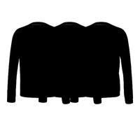 Tommy Hilfiger Hombre Pack de 3 Camiseta de manga largas Basic, Negro (Black/ Black/ Black), L