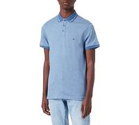 Tommy Hilfiger Hombre Polo de Manga Corta Pretwist Mouline Slim Fit, Azul (Blue Coast/Weathered White Moulin), M
