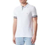 Tommy Hilfiger Hombre Polo de Manga Corta Slim Fit, Blanco (White), XL