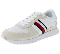 Tommy Hilfiger Hombre Runner Sneaker Runner Evo Mix Zapatillas de deporte, Blanco (White), 42 EU