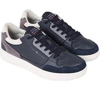 Tommy Hilfiger Hombre Sneaker con suela cupsole Basket Core Zapatillas, Azul (Desert Sky), 40 EU
