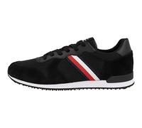 Tommy Hilfiger Hombre Sneaker Running Iconic Mix Runner Zapatillas Deportivas, Negro (Black), 40 EU