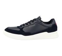 Tommy Hilfiger Hombre Sneaker Suela Cupsole Elevated Cupsole Leather Mix Zapatillas, Azul (Desert Sky), 45 EU