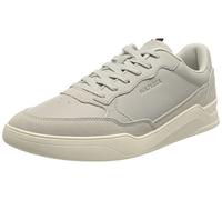 Tommy Hilfiger Hombre Sneaker Suela Cupsole Elevated Cupsole Leather Mix Zapatillas, Beige (Light Cast), 40 EU