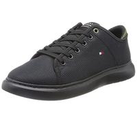Tommy Hilfiger Hombre Sneaker Suela Cupsole Zapatillas, Negro (Black), 44 EU