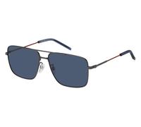 Tommy Hilfiger Hombre TH 2110/S R80/KU Gafas de sol Acero Barra de rifle opaco Azul Cuadrada