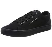 Tommy Hilfiger Hombre Vulcanized Sneaker TH Hi Vulc Core Low Canvas Zapatillas, Negro (Black), 40 EU
