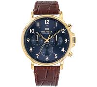 Tommy Hilfiger Reloj Analógico de Cuarzo Multifunción para Hombre con Correa de Cuero Marrón Claro - 1710380