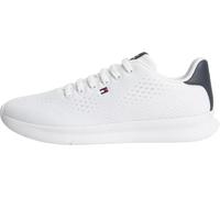 Tommy Hilfiger Hombres Lightweight Runner Knit FM0FM05909 Low Top, Blanco, 10