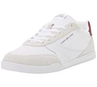 Tommy Hilfiger Hombres LoPro Cup Mix FM0FM05683 Low Top, Blanco (Blanco), 45, White, 45 EU