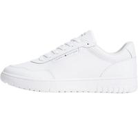 Tommy Hilfiger Hombres TH Basket Core Leather FM0FM05927 Low Top, Blanco, 7