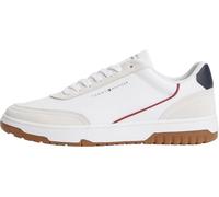 Tommy Hilfiger Hombres TH Basket Core Leather Suede Mix FM0FM05881 Low Top, Azul, 10.5