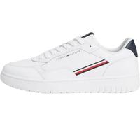Tommy Hilfiger Hombres TH Basket Corporate Stripes FM0FM06091 Low Top, Blanco (Blanco/Negro), 8
