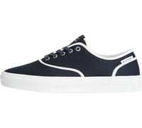 Tommy Hilfiger Hombres TH Vulc Cup Long Lace Canvas FM0FM05874 Low Top, Azul, 7