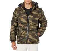Tommy Hilfiger Classic Hooded Puffer Jacket (Regular and Big & Tall Sizes) Abrigo Alternativo Largo, Camuflaje, XL para Hombre