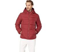 Tommy Hilfiger Hooded Puffer Jacket (Standard and Big & Tall) Abrigo de plumón Alternativo, Rosso, XL para Hombre