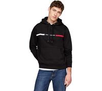 Tommy Hilfiger Hoodie Hombre Chest Insert con Bolsillo Canguro, Negro (Black), L