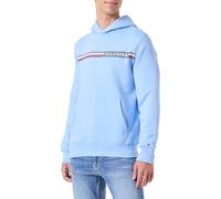 Tommy Hilfiger Hoodie Hombre Chest Stripe con Capucha, Azul (Vessel Blue), XS
