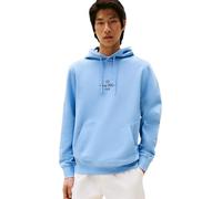 Tommy Hilfiger Hoodie Hombre Flag Script con Capucha, Azul (Cloudy Blue), XS