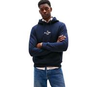 Tommy Hilfiger Hoodie Hombre Flag Script con Capucha, Azul (Desert Sky), M