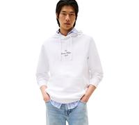 Tommy Hilfiger Hoodie Hombre Flag Script con Capucha, Blanco (White), L