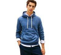 Tommy Hilfiger Hoodie Hombre Seasonal Fleece con Bolsillo Canguro, Azul (Aegean Sea Heather), XXL