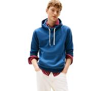 Tommy Hilfiger Hoodie Hombre Seasonal Fleece con Bolsillo Canguro, Azul (Aegean Sea), XXL