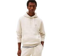 Tommy Hilfiger Hoodie Hombre Seasonal Fleece con Bolsillo Canguro, Beige (Heathered Oatmilk), L