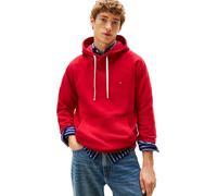 Tommy Hilfiger Hoodie Hombre Seasonal Fleece con Bolsillo Canguro, Rojo (Medium Red), M