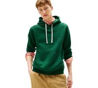 Tommy Hilfiger Hoodie Hombre Seasonal Fleece con Bolsillo Canguro, Verde (Ornamental Green), L