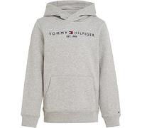 Tommy Hilfiger Hoodie Infantil Unisex Essential Hoodie con Capucha, Gris (Light Grey Heather), 24 Meses