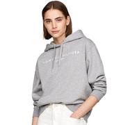 Tommy Hilfiger Mdrn Reg Corp Logo Hoodie, Sudadera con Capucha Mujer, Gris (Medium Heather Grey), S