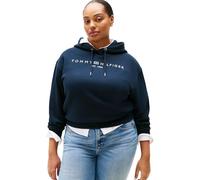 Tommy Hilfiger Hoodie Mujer Corp Logo con Capucha, Azul (Dark Night Navy), 52