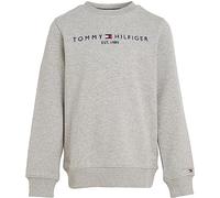Tommy Hilfiger Infantil Unisex Sudadera Essential Sweatshirt sin Capucha, Gris (Light Grey Heather), 10 Años