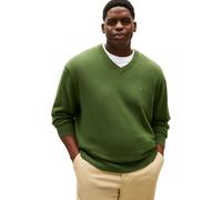 Tommy Hilfiger Jersey BT-Essential de algodón con Cuello en V para Hombre, MW0MW43012, Verde, XXL_Plus, Verde (Pino de montaña), XXL Grande