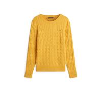 Tommy Hilfiger Classic Cotton Cable Crew Neck Mw0Mw33132 Suéter pulóver, Yellow (Morning Side Yellow Heather), XL para Hombre