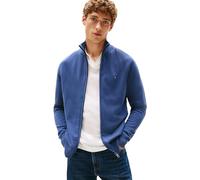 Tommy Hilfiger Jersey con Cremallera Hombre Essential Cotton Zip Thru con Cuello Alto, Azul (Aegean Sea), L