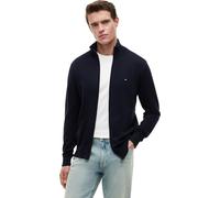 Tommy Hilfiger Jersey con Cremallera Hombre Essential Cotton Zip Thru con Cuello Alto, Azul (Desert Sky), S