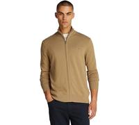 Tommy Hilfiger Jersey con cremallera Hombre Essential Cotton Zip Thru con cuello alto, Beige (Safari Canvas), 3XL