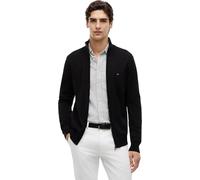 Tommy Hilfiger Jersey con Cremallera Hombre Essential Cotton Zip Thru con Cuello Alto, Negro (Black), L