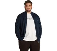 Tommy Hilfiger Jersey con Cremallera Hombre Essential Cotton Zip Thru con Cuello Vuelto, Azul (Desert Sky), 4XL