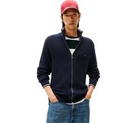 Tommy Hilfiger Jersey con Cremallera Hombre Rib Zip Through con Cuello Alto, Azul (Desert Sky), XXL