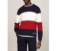 Tommy Hilfiger Jersey de hombre colorblock con cuello redondo. Multicolor S/2