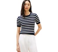 Tommy Hilfiger Jersey de Punto para Mujer, Multicolor (Dark Night Navy/Ivory Petal STP), XL