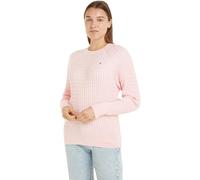 Tommy Hilfiger Jersey de Punto Trenzado Mujer Jersey de Punto, Rosa (Delicate Pink), XL