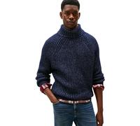 Tommy Hilfiger Jersey Hombre Chunky Rib Roll Neck Jersey de Punto, Azul (Desert Sky), XS